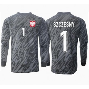 Fotbalové Dres Polsko Wojciech Szczesny #1 Brankářské Venkovní Oblečení ME 2024 Dlouhý Rukáv